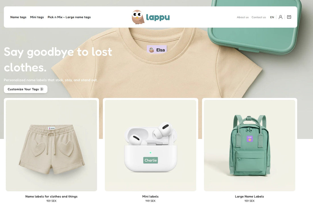 Rabattkod på namnlappar – få 10% rabatt med bonuskoden LAPPU